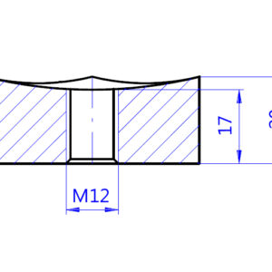 Nóż koronowy do rozdrabniaczy 30×30, M12