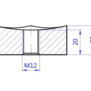 Ostrze koronowe do rozdrabniaczy 40×40, M12